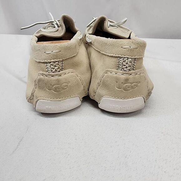 UGG Australia Everton Rivera Emboss White Suede Boat Shoe Loafers Men's US 14 - Picture 3 of 9